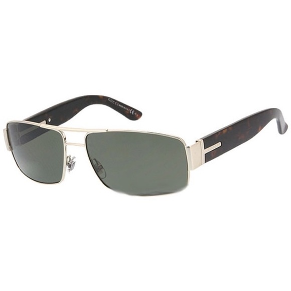 Gucci Other - Gucci Men’s GG1923/S Silver 86QRC Polarized Rectangle Lens Aviator Sunglasses